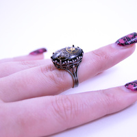 Steampunk Ring made with real watch parts - Thumbnail 4