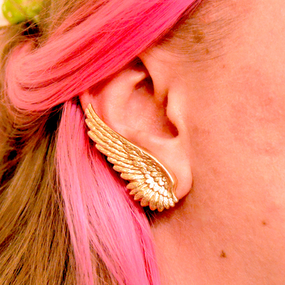 5/8 9/16 1/2 00g 0g or studs usa gold brass wing plugs / earrings