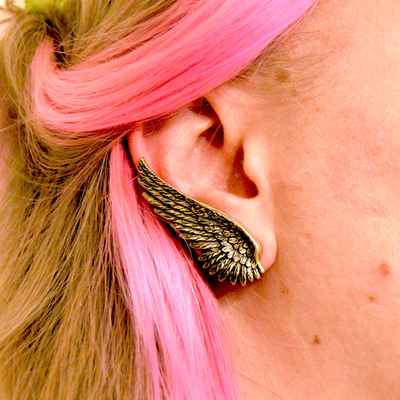 5/8 9/16 1/2 00g 0g or studs usa brass wing plugs / earrings