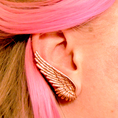 5/8 9/16 1/2 00g 0g or studs usa rose gold brass wing plugs / earrings