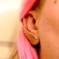 5/8 9/16 1/2 00g 0g or Studs USA Rose Gold Brass Wing Plugs / Earrings - Thumbnail 2