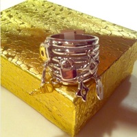 Two Toned 14K Gold Plated Stacked Ring - Thumbnail 2