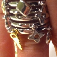 Two Toned 14K Gold Plated Stacked Ring - Thumbnail 1