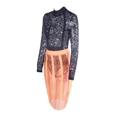 Two piece orange play suit dress