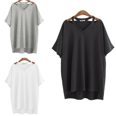 XL-5XL Gray/White/Black Leisure Short Sleeve T-Shirt SP165607