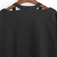 XL-5XL Gray/White/Black Leisure Short Sleeve T-Shirt SP165607 - Thumbnail 4