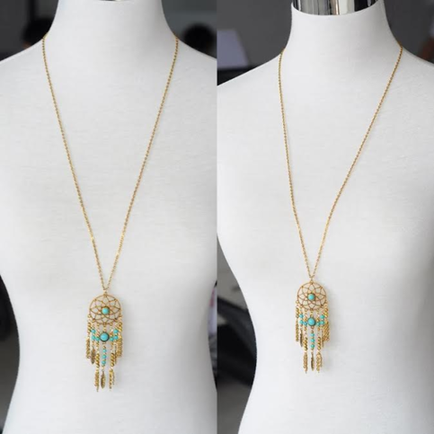 Boho Dreams Necklace and Earring Set in gold