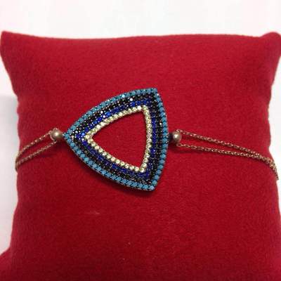 Turkish ethnic style vintage silver evil eye bracelets - Thumbnail 5