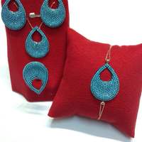 TURKISH ETHNIC TURQUOISE FUCHSIA VINTAGE SILVER SETS - Thumbnail 4