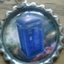 Dr. Who Bottle Cap TARDIS Ball Chain Necklace-1