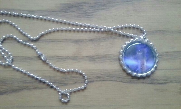 Dr. Who Bottle Cap TARDIS Ball Chain Necklace