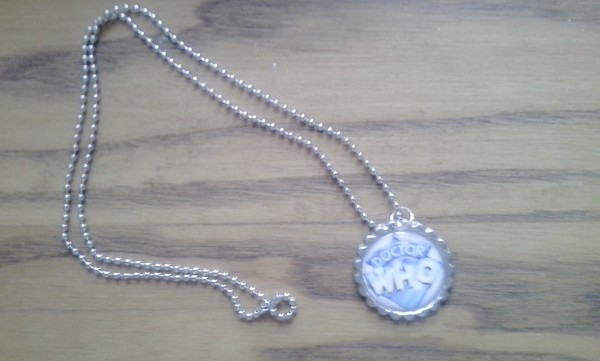 Dr. Who Simply "WHO" Bottle Cap Pendant Ball Chain Necklace