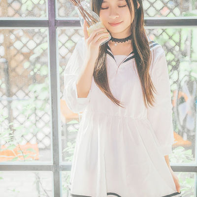Sailor collar dress