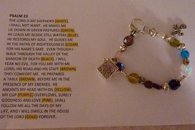 Psalm 23 bracelet - gold