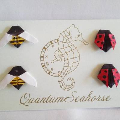 Origami ladybug or/and bumblebee studs