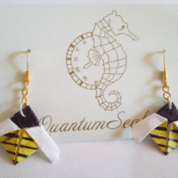 Origami Bumblebee Earring: Plain - Thumbnail 2