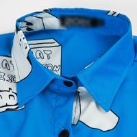 Free Shipping Harajuku Cartoongun Full Printed Loose Shirt - Thumbnail 2