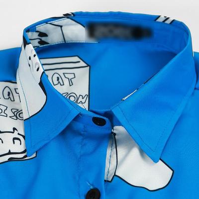 Free shipping harajuku cartoongun full printed loose shirt