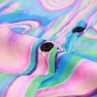 S/ M Harajuku Multi-color Chiffon Long Sleeve Shirt - Thumbnail 2