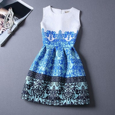 Semi formal printed short dress