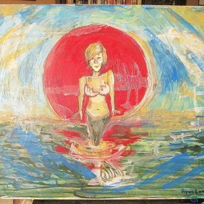 Thanks for the mermaids, a painting 
