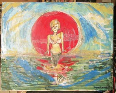 Thanks for the mermaids, a painting 