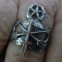 Army Special Forces Airborne Master Jump Wing Badge Ring - Thumbnail 4