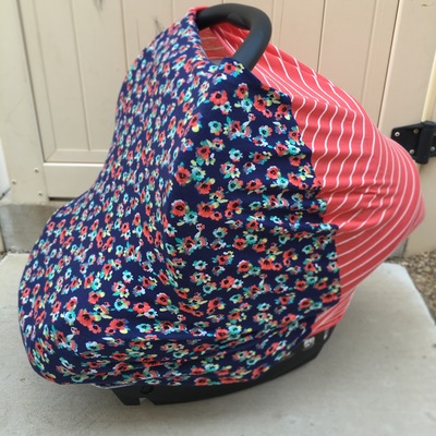 Multi-use mixed print car seat cover 
