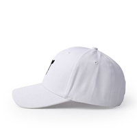 HIGH QUALITY MACHINE GUN ILLUSTRATION BASEBALL CAP IN WHITE - Thumbnail 1