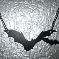 Black Acrylic Bat Necklace (Duo) - Thumbnail 1