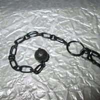 Black Inverted Acrylic Pentagram Necklace with Bat Wings and Inverted Cross - Thumbnail 4