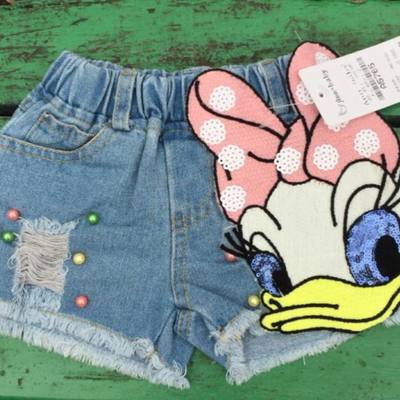 Daisy denim shorts