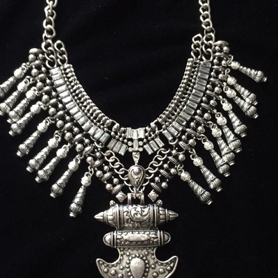 Ruffian statement necklace (please specify gun-metal silver or gold)