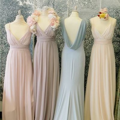 Short bridesmaid dress, lace bridesmaid dress, junior bridesmaid dress, blue bridesmaid dress, homecoming dress - Thumbnail 5