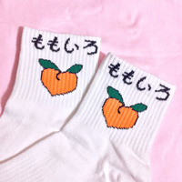 桃 の SOCKS - Thumbnail 1