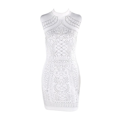 Tight Fitted Studded Geometric Dress