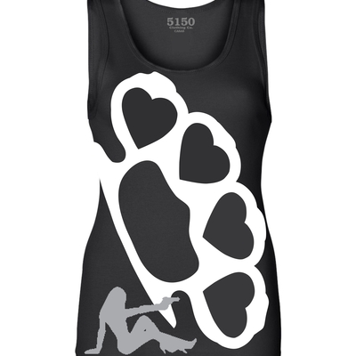 Brass love knuckles ladies tank # 9028 