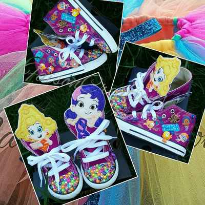 Toddler custom bubble guppie converse size 2 - 10