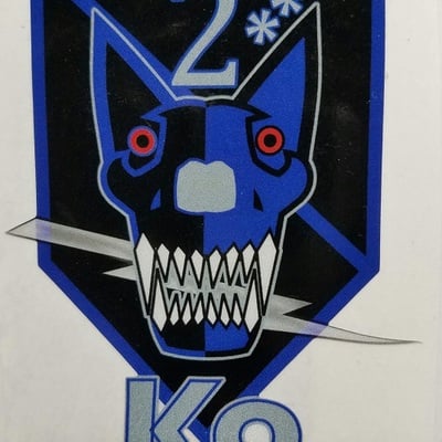2** k-9 skull decal