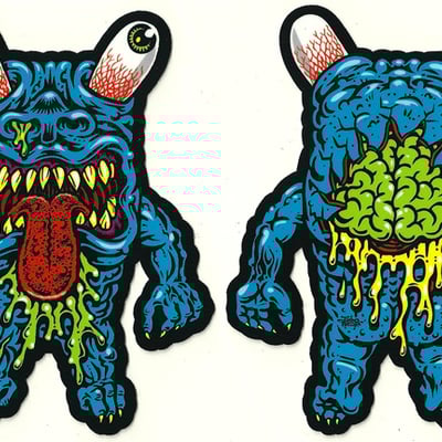 Karl front and back full color shaped vinyl stickers - Thumbnail 5