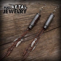 Feather Bullet Earrings