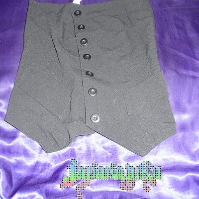 Black button down half shirt sz xs