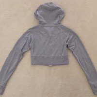 Cropped Gray Zip Jacket - Thumbnail 1