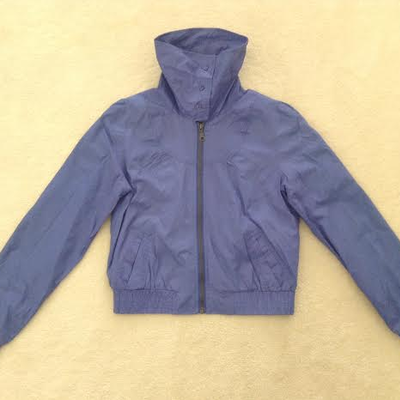 Periwinkle blue collared lightweight jacket