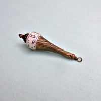 Paper Bead Pendant, Handmade from Salvaged Paper: Poem - Thumbnail 1