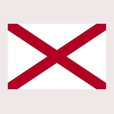 Alabama State Pride Flag - 5 inch Full Color Vinyl Decal 