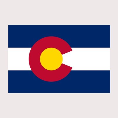 Colorado state pride flag - 5 inch full color vinyl decal 