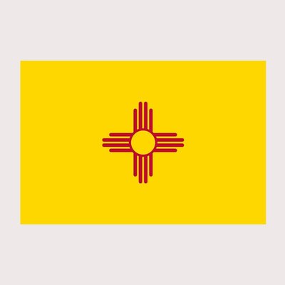New mexico state pride flag - 5 inch full color vinyl decal 