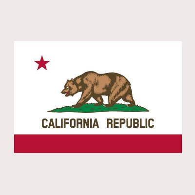 California state pride flag - 5 inch full color vinyl decal 