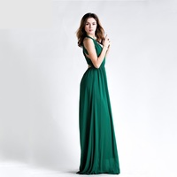 Plunge Green Gown - Thumbnail 1